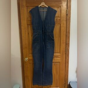 We the Free curvy denim stretch jumpsuit